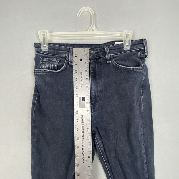 Rag & Bone Pants Womens 28 Black Skinny Jeans High Rise Ankle Stretch Distressed - Picture 4 of 10